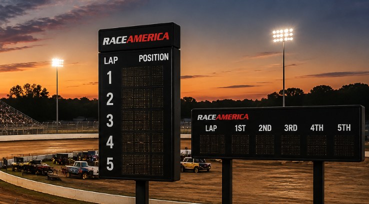 Race Track Scoreboard - Horizontal 15-Inch